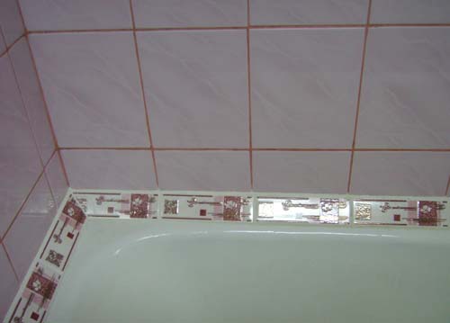 Плитка для заделки шва в ванной