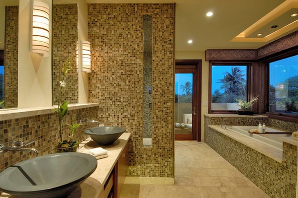 Мозаичная плитка в ванной