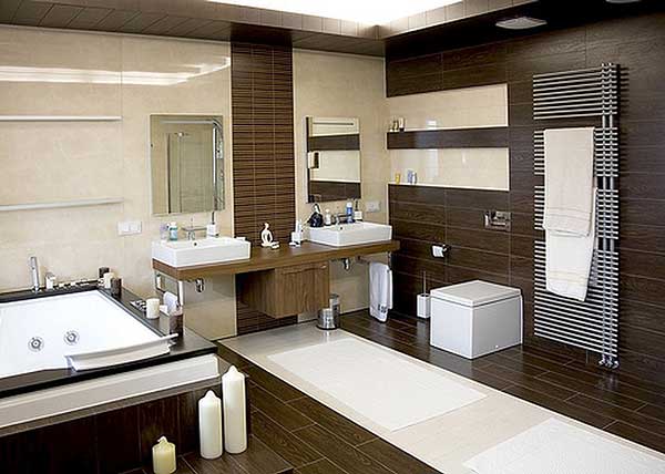 Современные интерьеры ванных совмещенных с туалетом