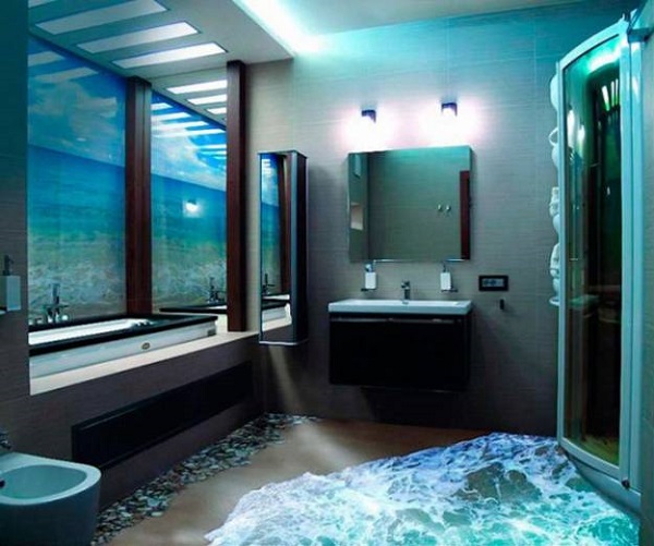 Оригинальный 3D дизайн ванной комнаты