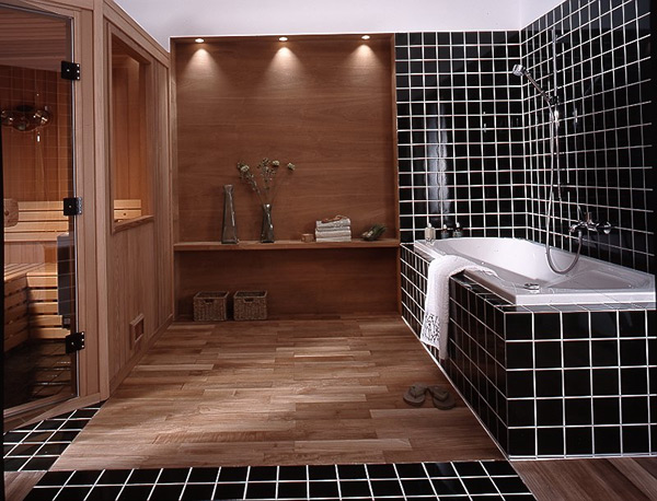В современной ванной комнате важную роль играет также освещение