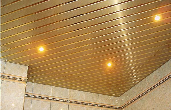 Реечные подвесные потолки для ванной