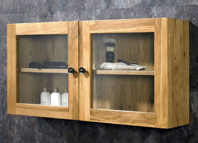 Деревянный шкафчик для ванной