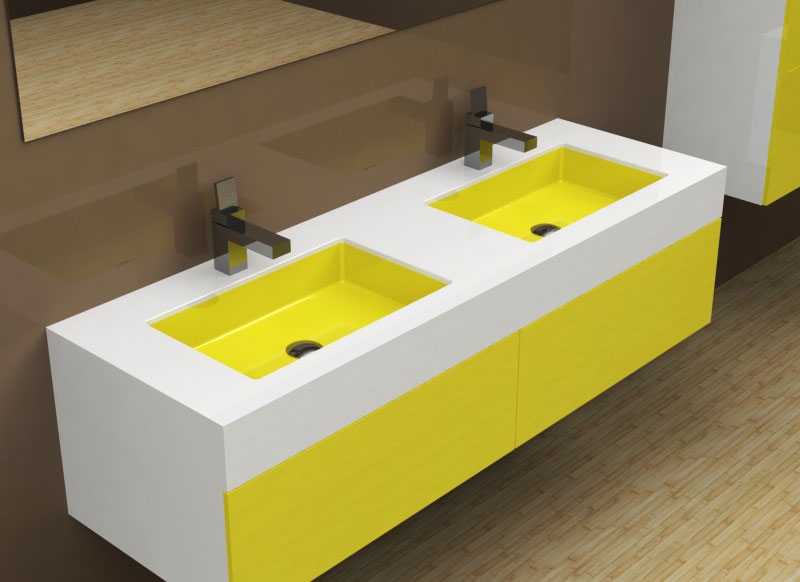 Мебель для ванной комнаты из искусственного камня