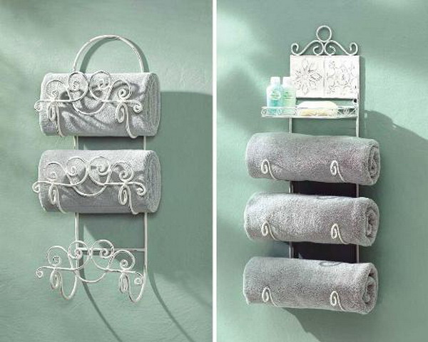 Компактные способы хранения полотенец в ванной