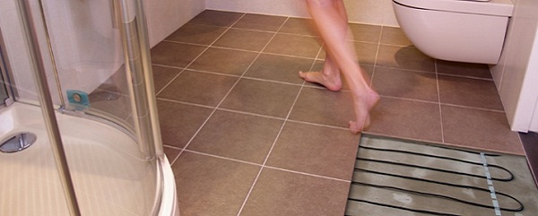 Электрический пол под плитку в ванной