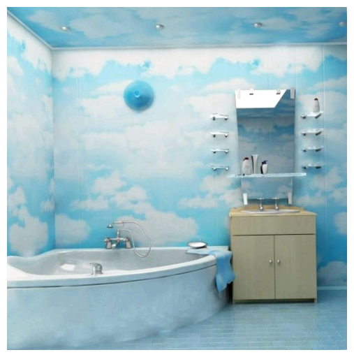 Пластиковые панели в ванную комнату голубого цвета