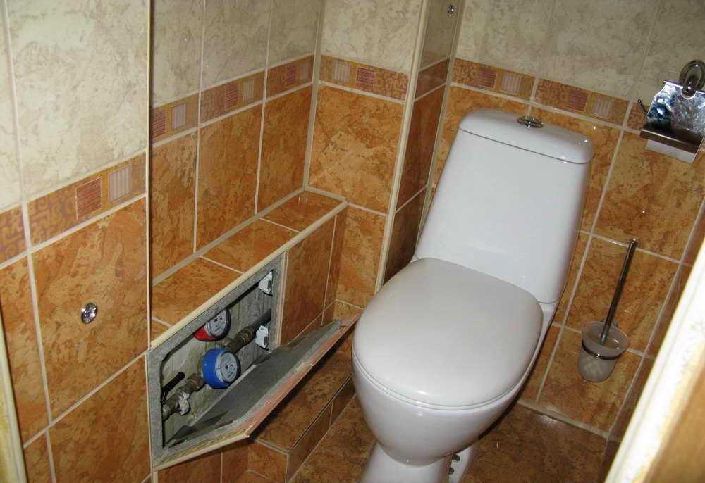 Как спрятать трубы в туалете