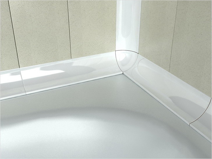 Керамический бордюр в ванной