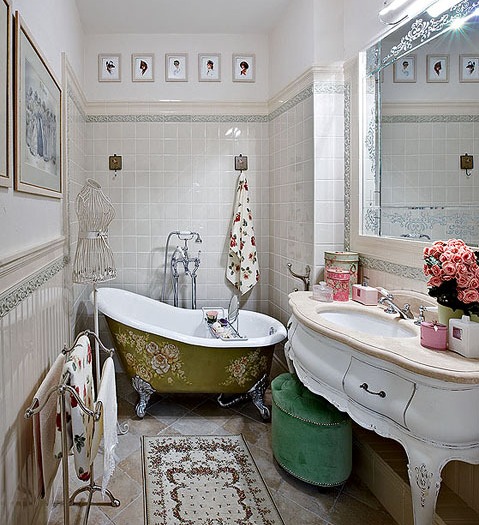 Дизайн ванной комнаты в стиле прованс - свет, изящество, уют
