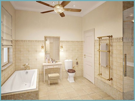 Потолок ванной в прованс стиле оставить лучше белым